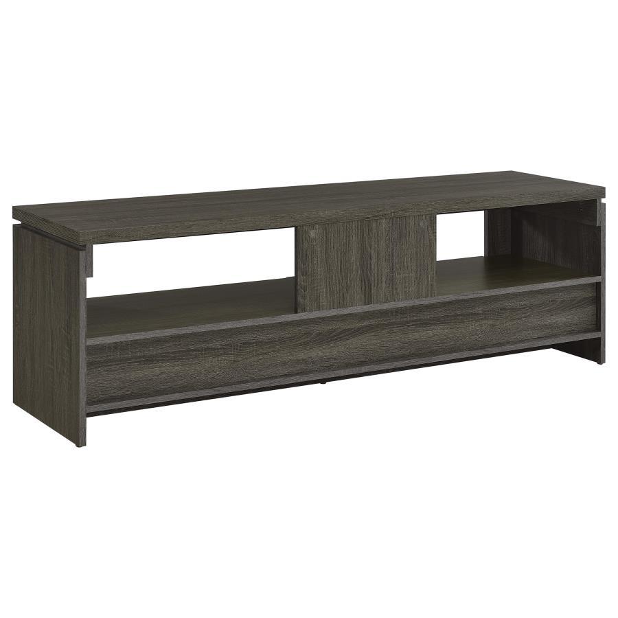 Elkton - 2 - Drawer Engineered Wood TV Stand - Weathered Gray TV Stand modern furniture Contempo Furniture