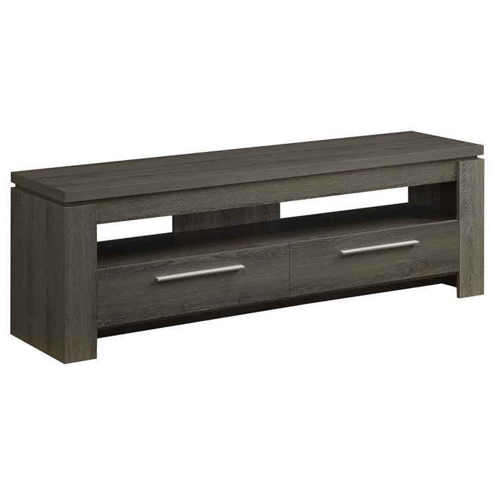 Elkton - 2 - Drawer Engineered Wood TV Stand - Weathered Gray TV Stand modern furniture Contempo Furniture