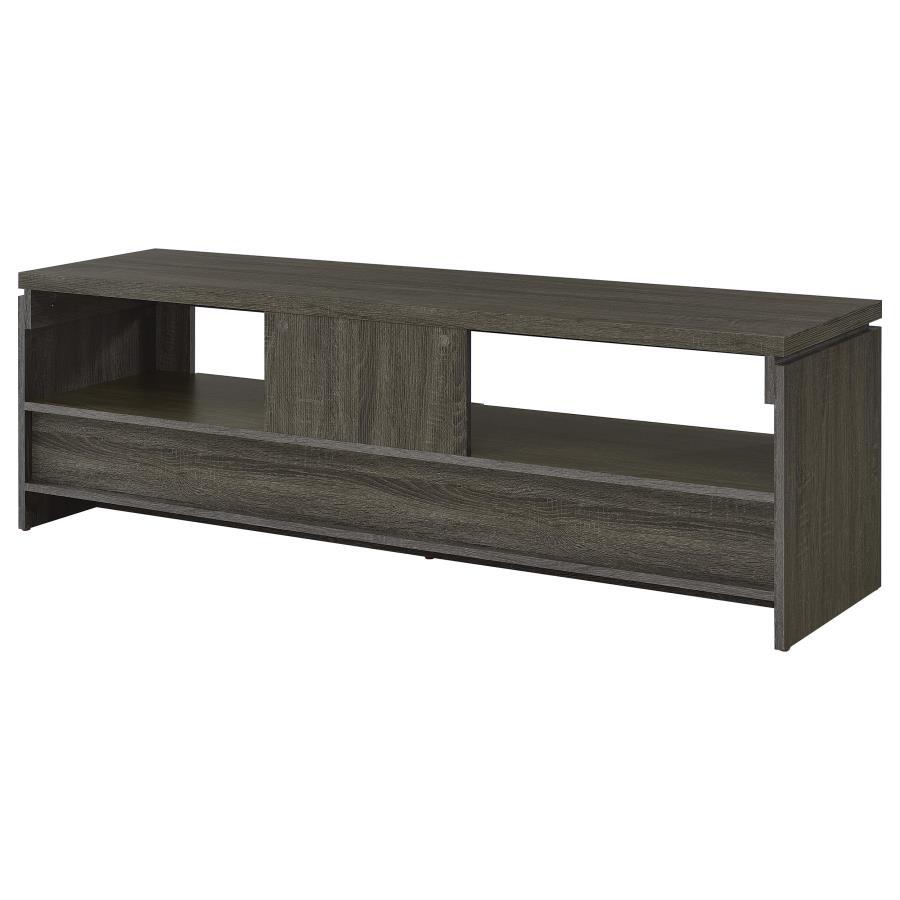 Elkton - 2 - Drawer Engineered Wood TV Stand - Weathered Gray TV Stand modern furniture Contempo Furniture