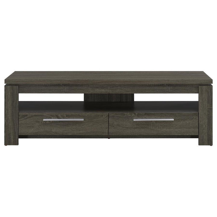 Elkton - 2 - Drawer Engineered Wood TV Stand - Weathered Gray TV Stand modern furniture Contempo Furniture