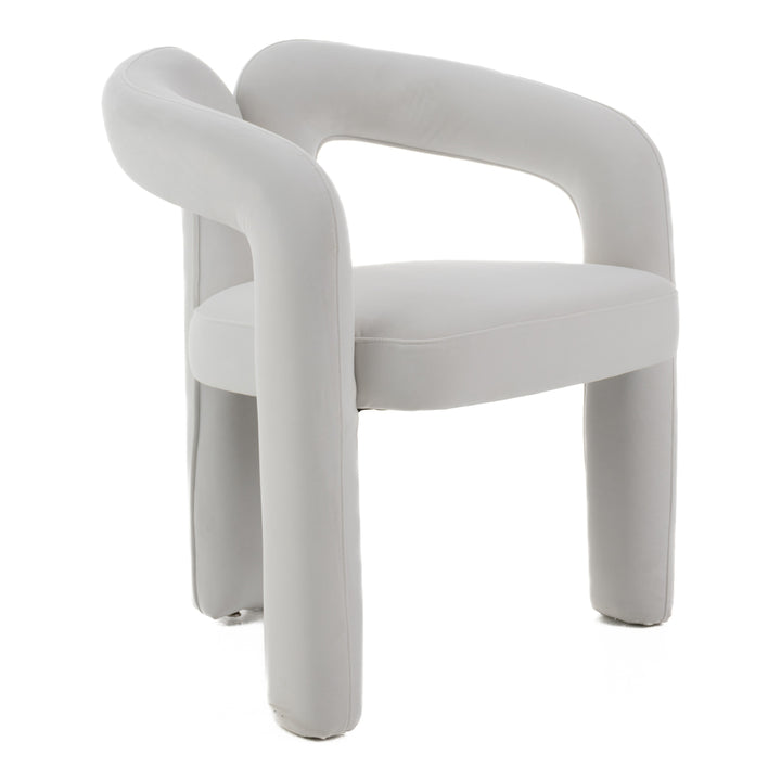 Ellen - Glam White Velvet Dining Chair