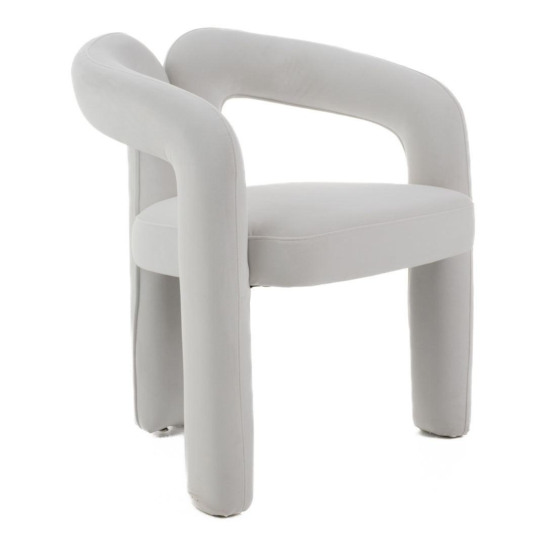 Ellen - Glam White Velvet Dining Chair