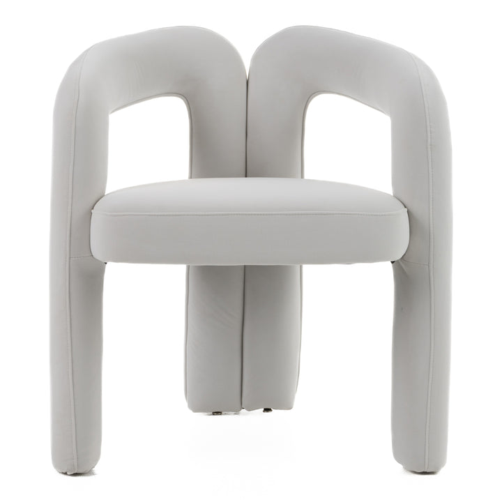 Ellen - Glam White Velvet Dining Chair