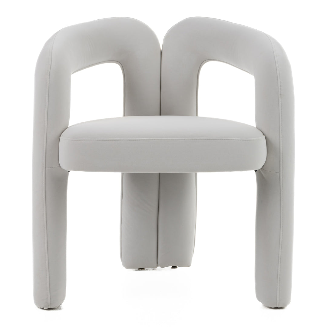 Ellen - Glam White Velvet Dining Chair