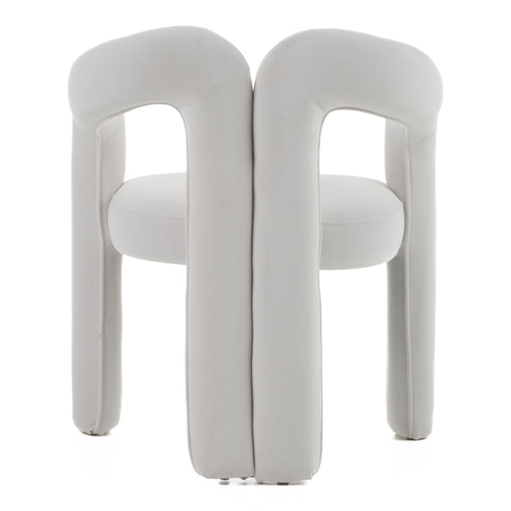 Ellen - Glam White Velvet Dining Chair