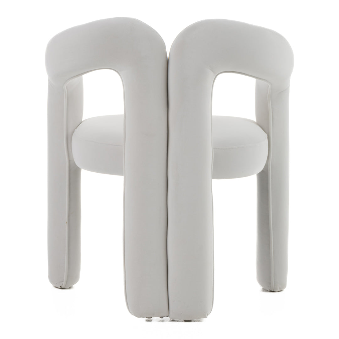Ellen - Glam White Velvet Dining Chair