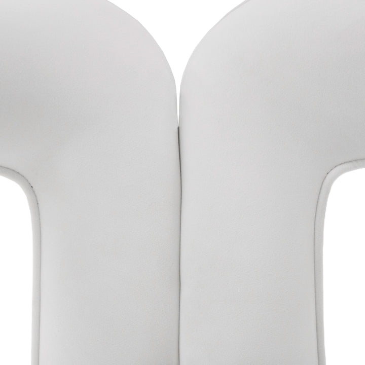 Ellen  Glam White Velvet Dining Chair