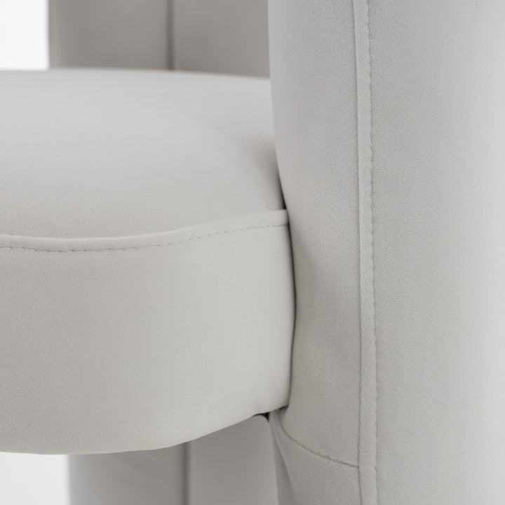 Ellen - Glam White Velvet Dining Chair