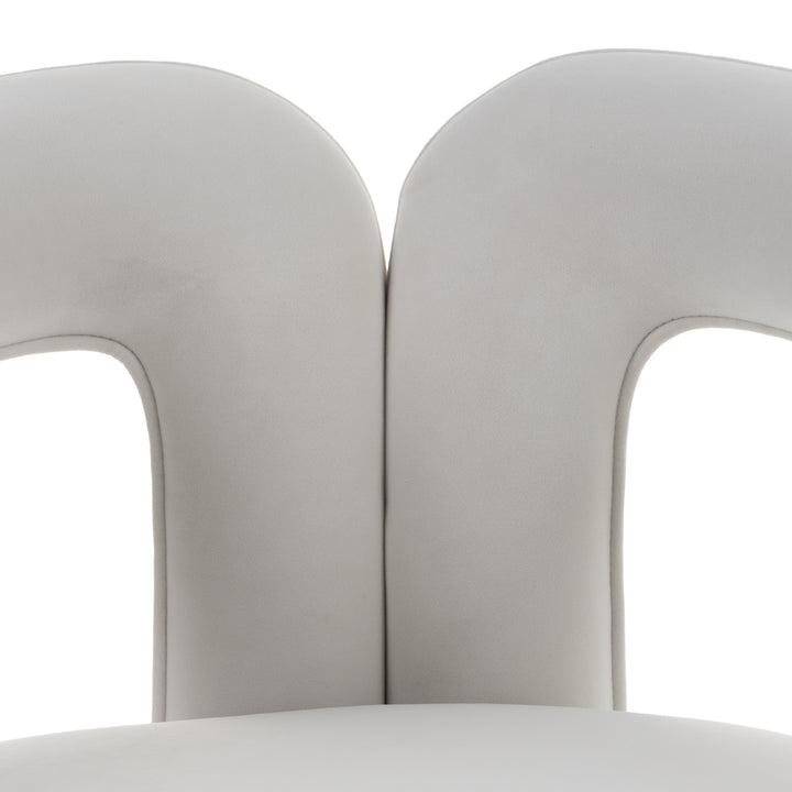Ellen - Glam White Velvet Dining Chair