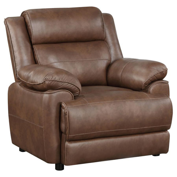 Ellington - 3 Piece Upholstered Padded Arm Sofa Set - Dark Brown 3 - Piece Living Room Set modern furniture Contempo Furniture