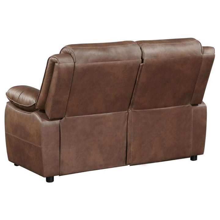 Ellington - 3 Piece Upholstered Padded Arm Sofa Set - Dark Brown 3 - Piece Living Room Set modern furniture Contempo Furniture