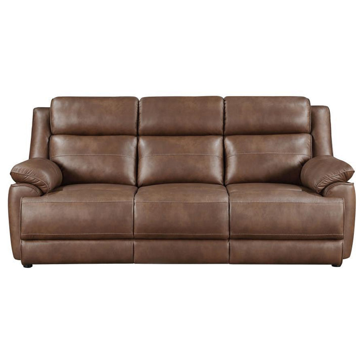 Ellington - 3 Piece Upholstered Padded Arm Sofa Set - Dark Brown 3 - Piece Living Room Set modern furniture Contempo Furniture