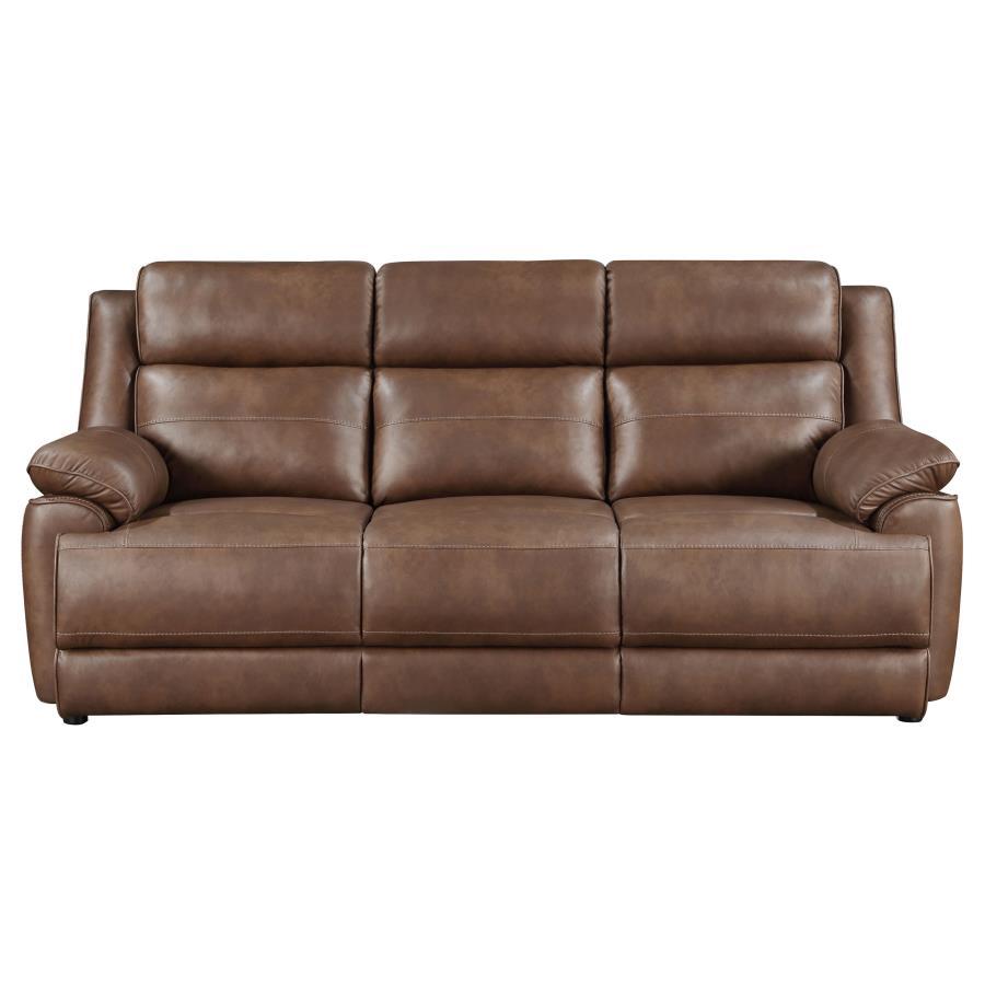 Ellington - 3 Piece Upholstered Padded Arm Sofa Set - Dark Brown 3 - Piece Living Room Set modern furniture Contempo Furniture