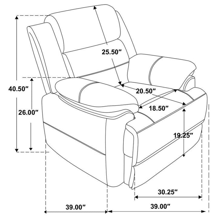 Ellington - Upholstered Padded Arm Accent Chair - Dark Brown Arm Chair modern furniture Contempo Furniture