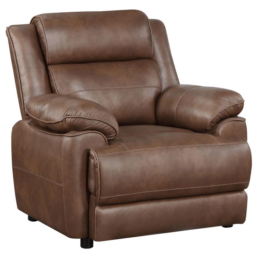 Ellington - Upholstered Padded Arm Accent Chair - Dark Brown Arm Chair modern furniture Contempo Furniture