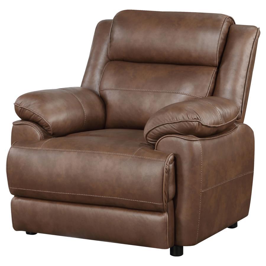 Ellington - Upholstered Padded Arm Accent Chair - Dark Brown Arm Chair modern furniture Contempo Furniture