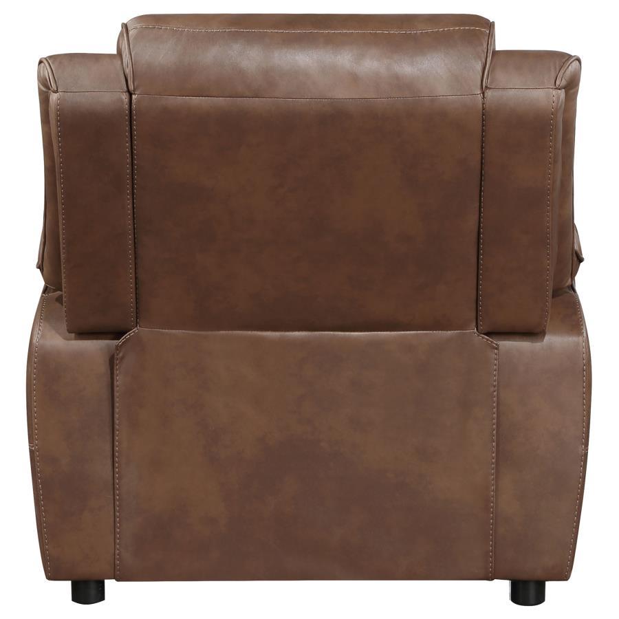 Ellington - Upholstered Padded Arm Accent Chair - Dark Brown Arm Chair modern furniture Contempo Furniture