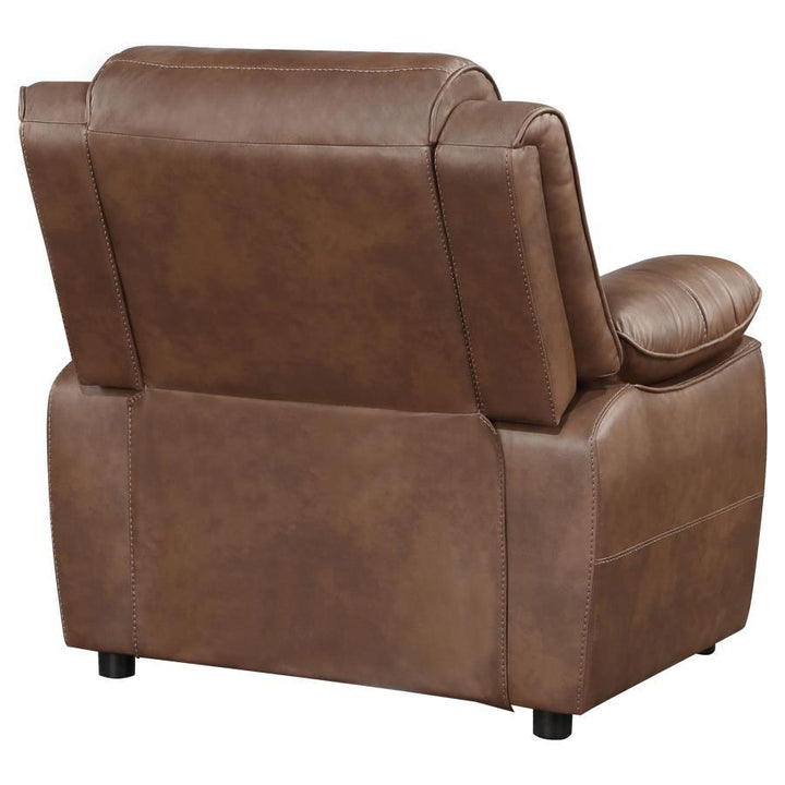 Ellington - Upholstered Padded Arm Accent Chair - Dark Brown Arm Chair modern furniture Contempo Furniture