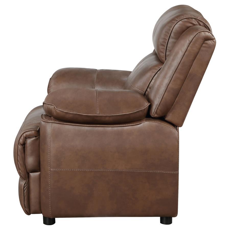 Ellington - Upholstered Padded Arm Accent Chair - Dark Brown Arm Chair modern furniture Contempo Furniture