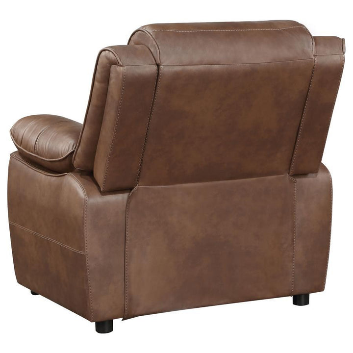 Ellington - Upholstered Padded Arm Accent Chair - Dark Brown Arm Chair modern furniture Contempo Furniture