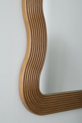 Ellisonville Floor Mirror - Light Brown Floor Mirror modern furniture Contempo Furniture