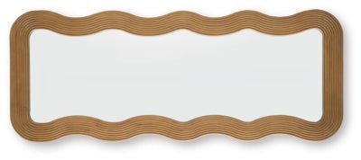 Ellisonville Floor Mirror - Light Brown Floor Mirror modern furniture Contempo Furniture