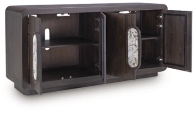 Elliston Accent Cabinet - Dark Brown Accent Cabinet modern furniture Contempo Furniture
