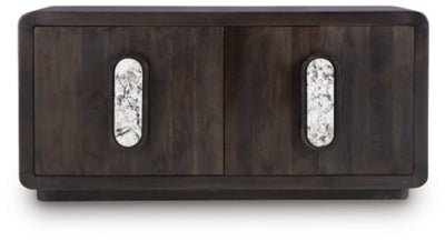 Elliston Accent Cabinet - Dark Brown Accent Cabinet modern furniture Contempo Furniture