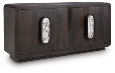 Elliston Accent Cabinet - Dark Brown | Ashley Furniture