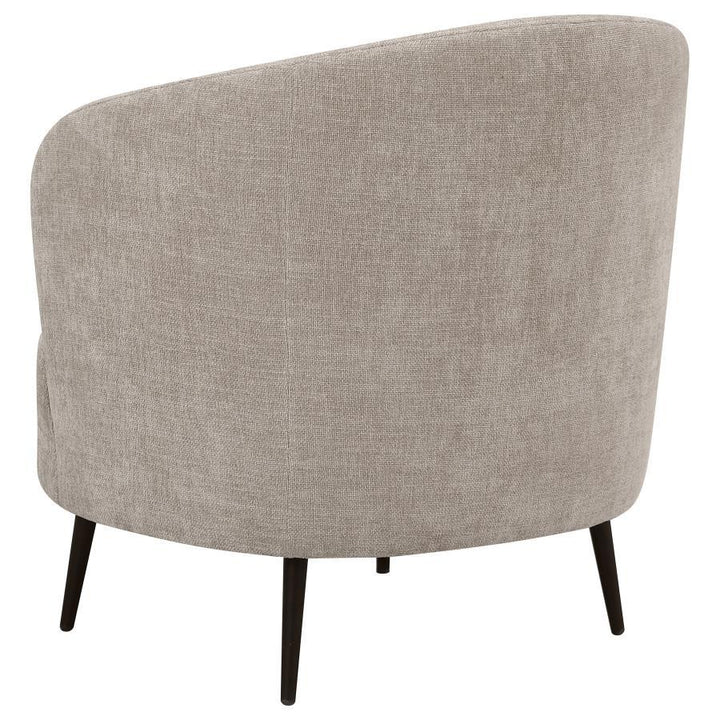 Ellorie - Upholstered Channel Back Curved Chair - Beige Arm Chair modern furniture Contempo Furniture