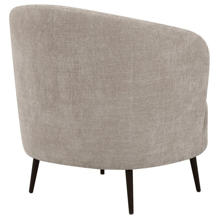 Ellorie - Upholstered Channel Back Curved Chair - Beige Arm Chair modern furniture Contempo Furniture