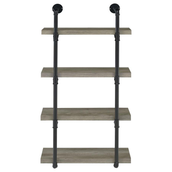 Elmcrest - 24" 4 - Shelf Wall Bookshelf - Gray Driftwood Wall Shelf modern furniture Contempo Furniture