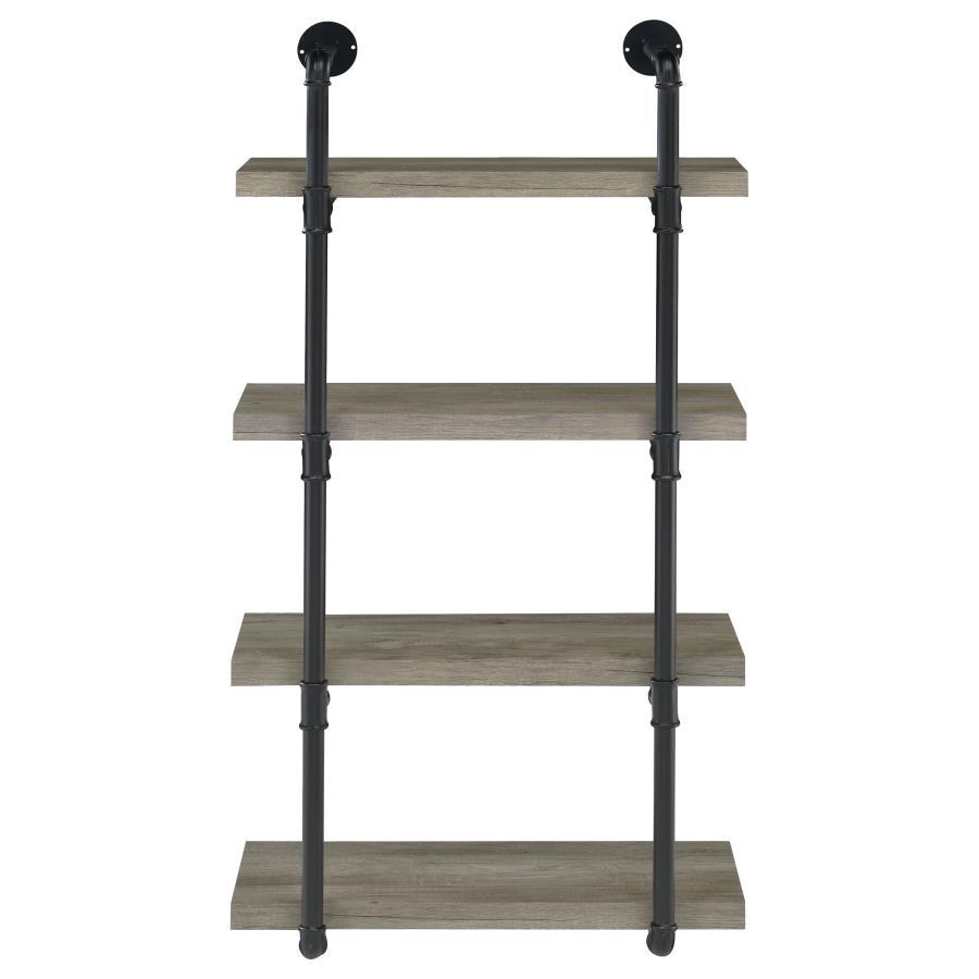 Elmcrest - 24" 4 - Shelf Wall Bookshelf - Gray Driftwood Wall Shelf modern furniture Contempo Furniture