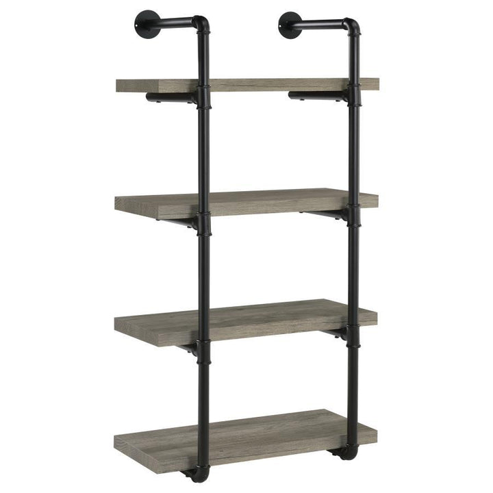 Elmcrest - 24" 4 - Shelf Wall Bookshelf - Gray Driftwood Wall Shelf modern furniture Contempo Furniture