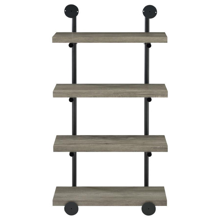 Elmcrest - 24" 4 - Shelf Wall Bookshelf - Gray Driftwood Wall Shelf modern furniture Contempo Furniture
