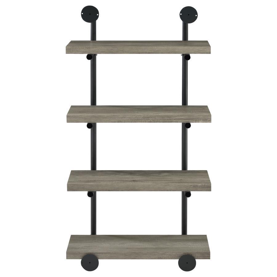 Elmcrest - 24" 4 - Shelf Wall Bookshelf - Gray Driftwood Wall Shelf modern furniture Contempo Furniture