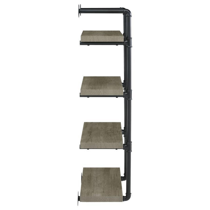 Elmcrest - 24" 4 - Shelf Wall Bookshelf - Gray Driftwood Wall Shelf modern furniture Contempo Furniture