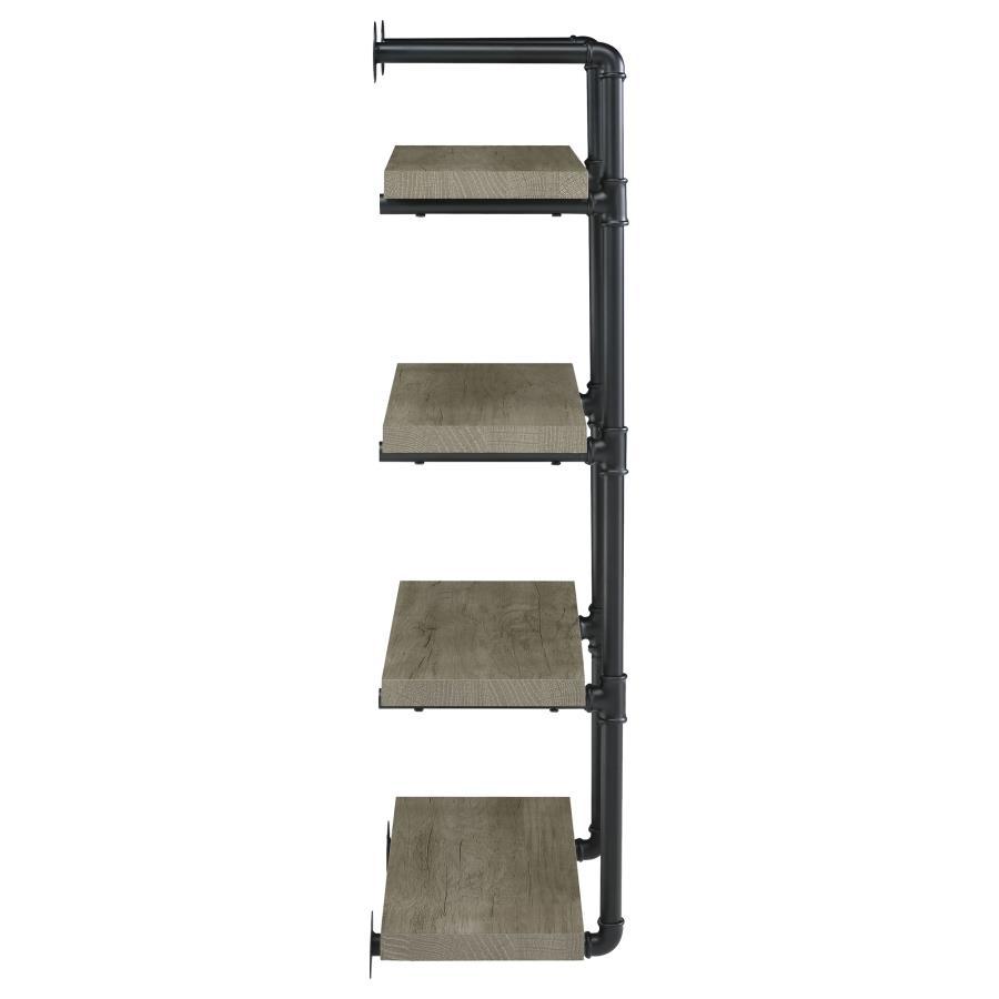Elmcrest - 24" 4 - Shelf Wall Bookshelf - Gray Driftwood Wall Shelf modern furniture Contempo Furniture