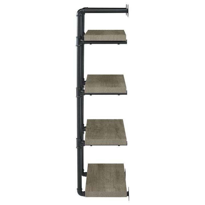 Elmcrest - 24" 4 - Shelf Wall Bookshelf - Gray Driftwood Wall Shelf modern furniture Contempo Furniture
