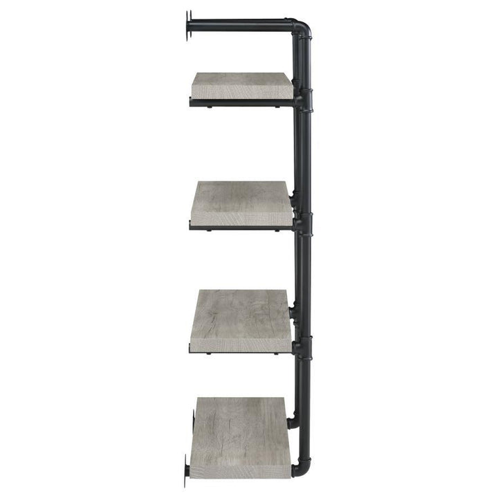 Elmcrest - 24" 4 - Shelf Wall Bookshelf - Gray Driftwood Wall Shelf modern furniture Contempo Furniture
