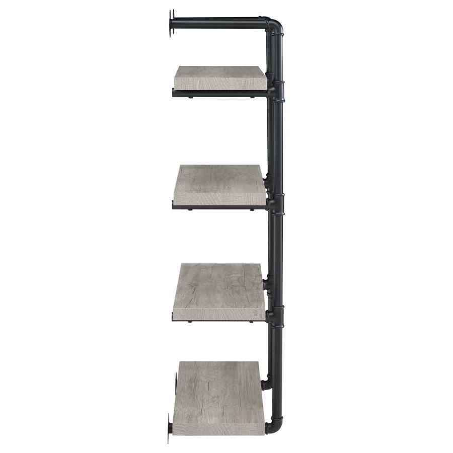 Elmcrest - 24" 4 - Shelf Wall Bookshelf - Gray Driftwood Wall Shelf modern furniture Contempo Furniture