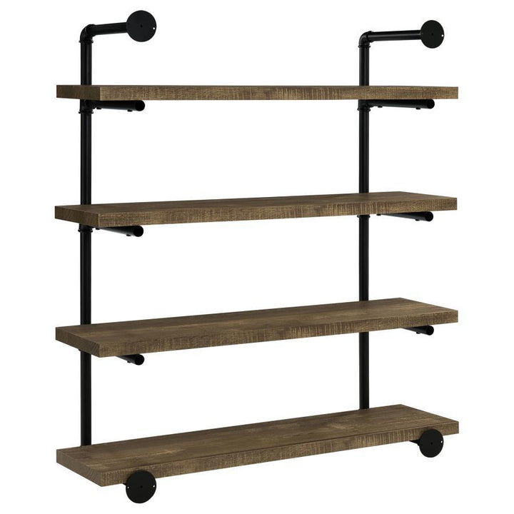 Elmcrest - 39" 4 - Shelf Wall Bookshelf - Rustic Oak Wall Shelf modern furniture Contempo Furniture