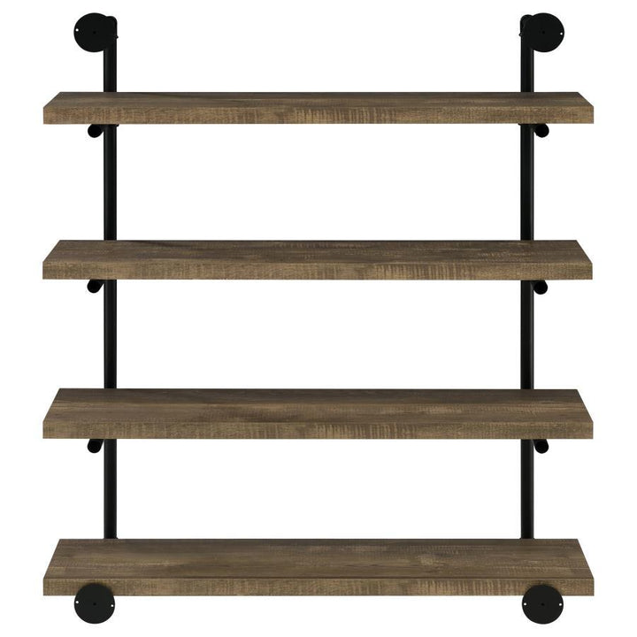 Elmcrest - 39" 4 - Shelf Wall Bookshelf - Rustic Oak Wall Shelf modern furniture Contempo Furniture
