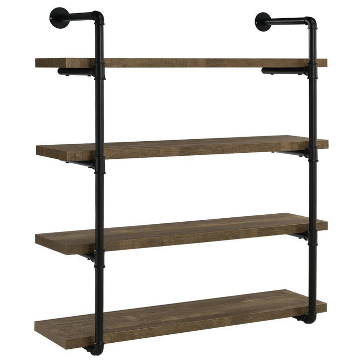 Elmcrest - 39" 4 - Shelf Wall Bookshelf - Rustic Oak Wall Shelf modern furniture Contempo Furniture