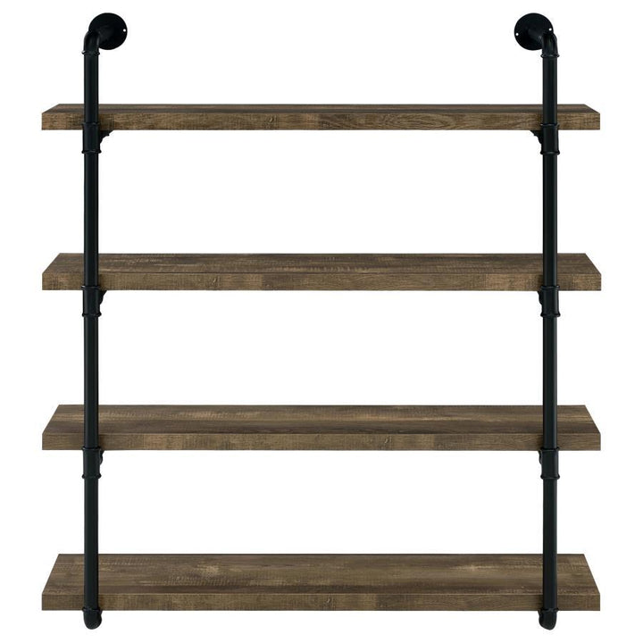 Elmcrest - 39" 4 - Shelf Wall Bookshelf - Rustic Oak Wall Shelf modern furniture Contempo Furniture