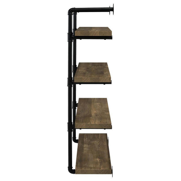 Elmcrest - 39" 4 - Shelf Wall Bookshelf - Rustic Oak Wall Shelf modern furniture Contempo Furniture