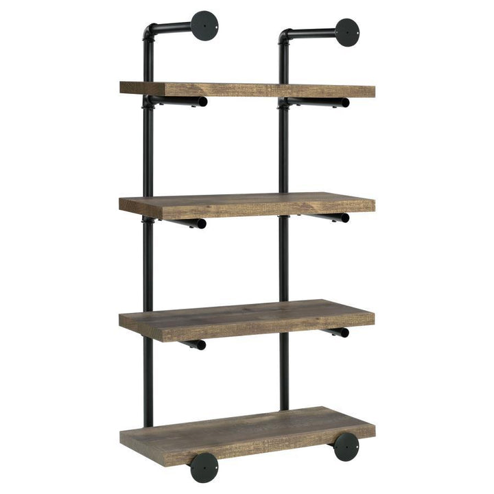 Elmcrest - 4 - Shelf Wall Bookshelf - Rustic Oak Wall Shelf modern furniture Contempo Furniture