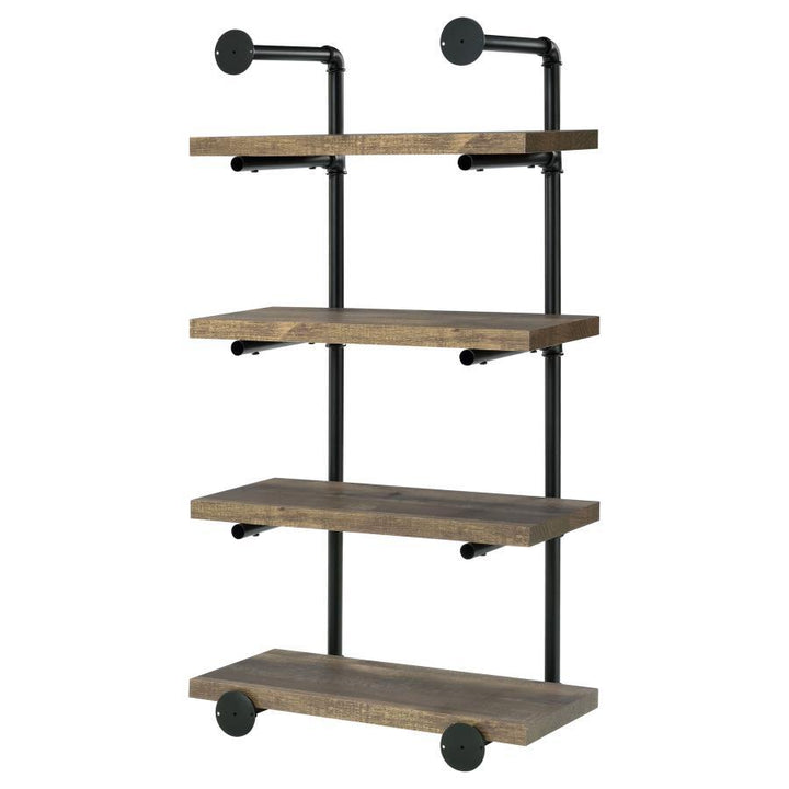 Elmcrest - 4 - Shelf Wall Bookshelf - Rustic Oak Wall Shelf modern furniture Contempo Furniture