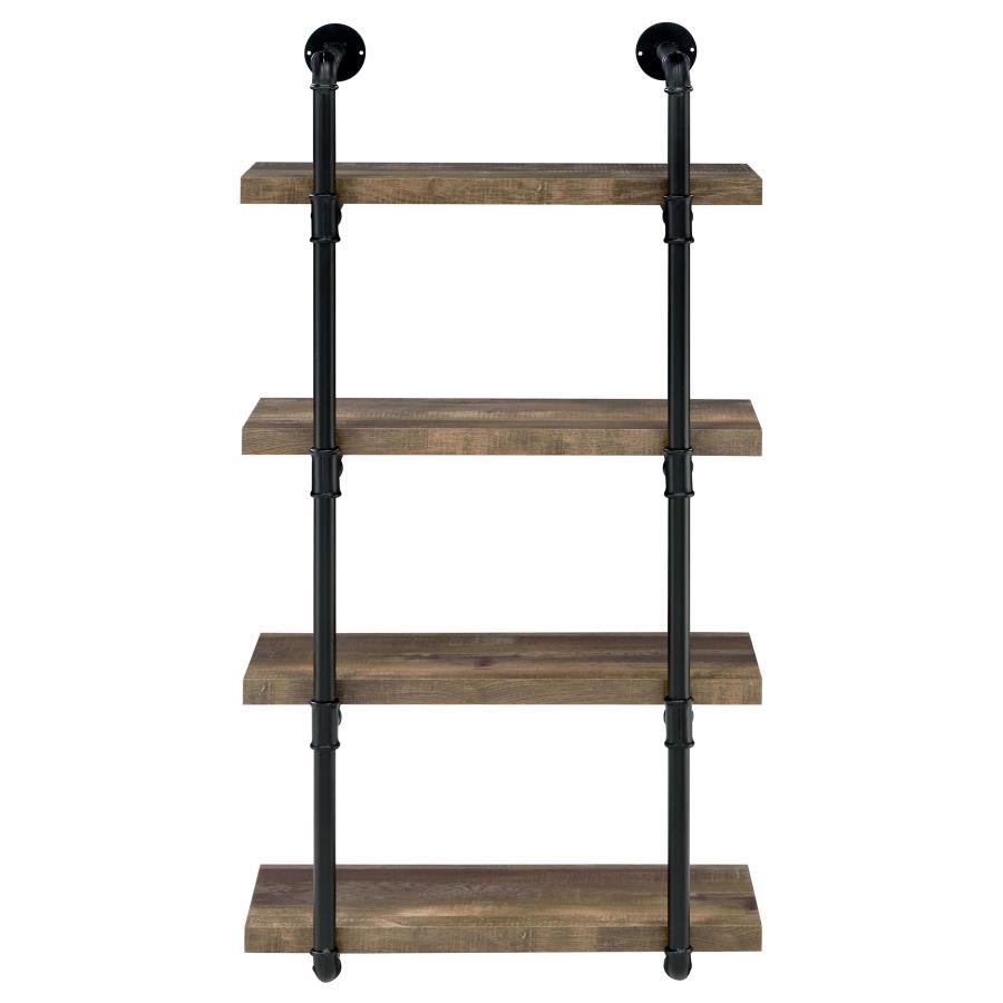Elmcrest - 4 - Shelf Wall Bookshelf - Rustic Oak Wall Shelf modern furniture Contempo Furniture