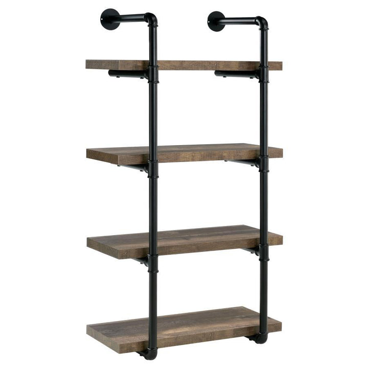 Elmcrest - 4 - Shelf Wall Bookshelf - Rustic Oak Wall Shelf modern furniture Contempo Furniture